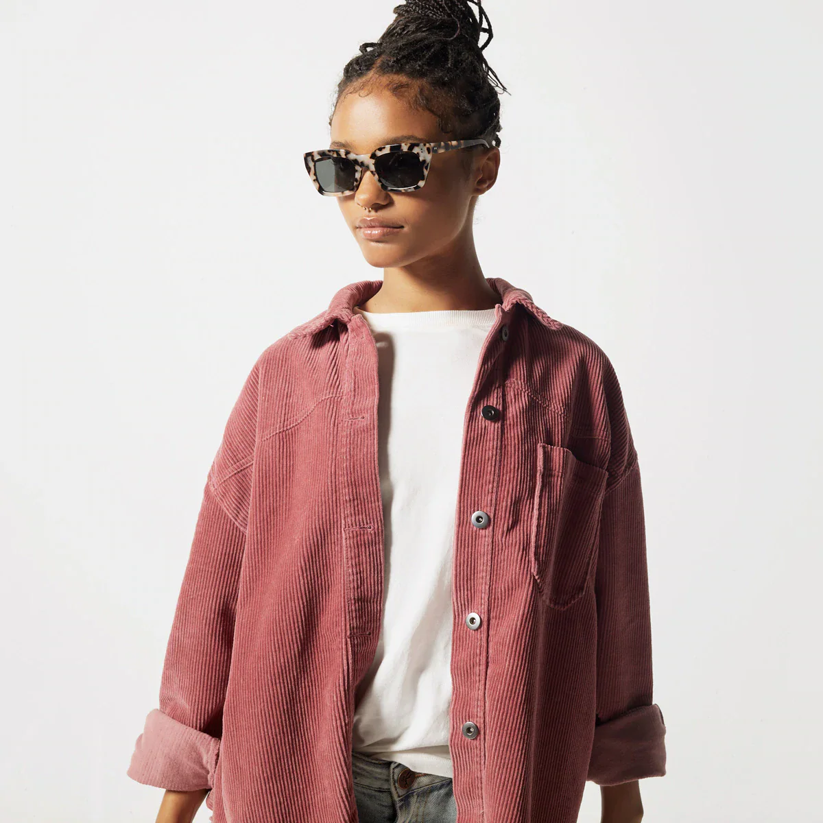 Antagonist Sunglasses in White Tort - Image 6