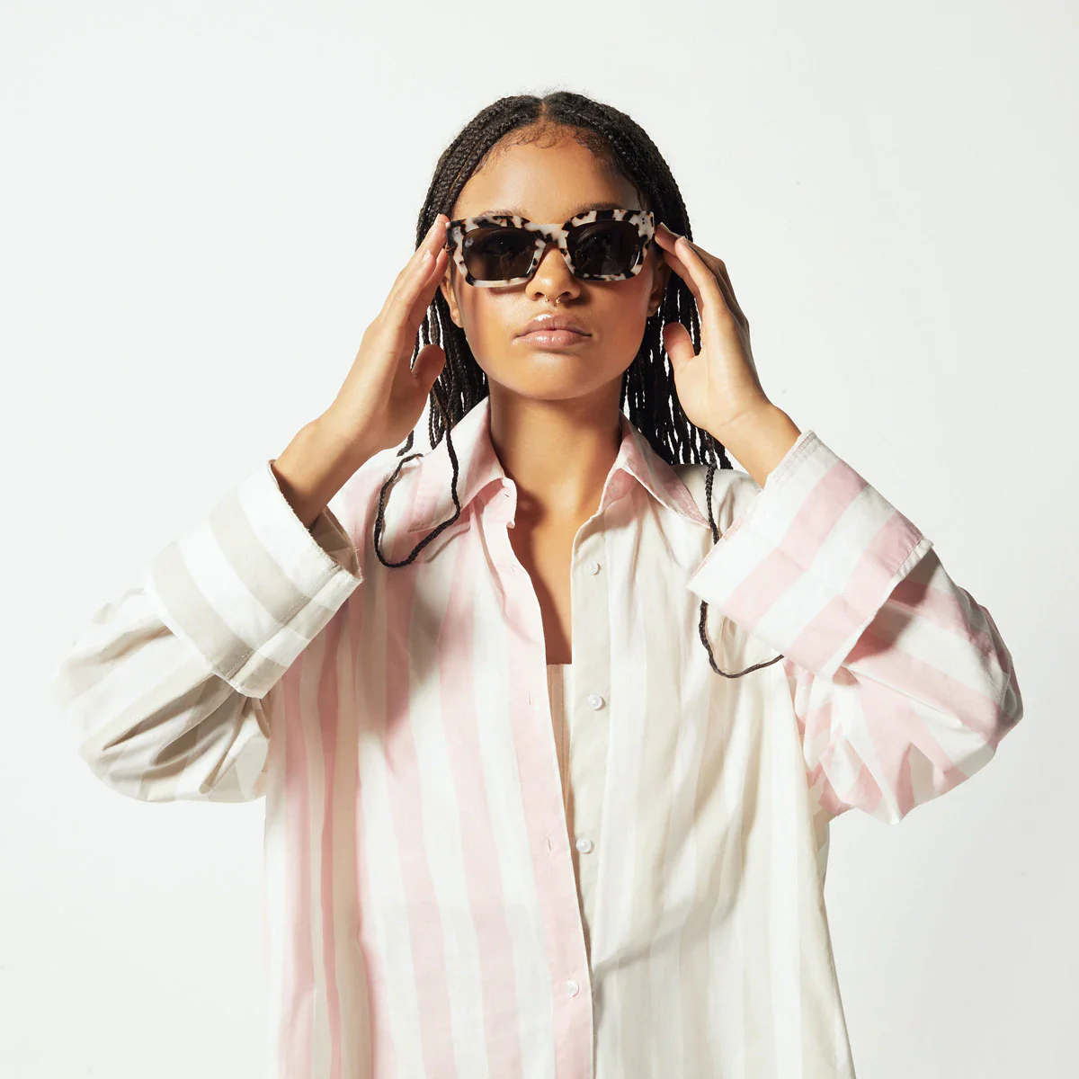 Antagonist Sunglasses in White Tort - Image 8