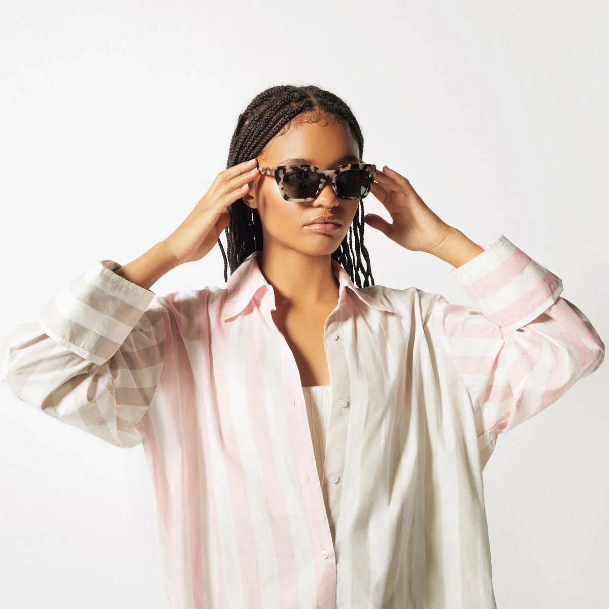 Antagonist Sunglasses in White Tort - Image 9