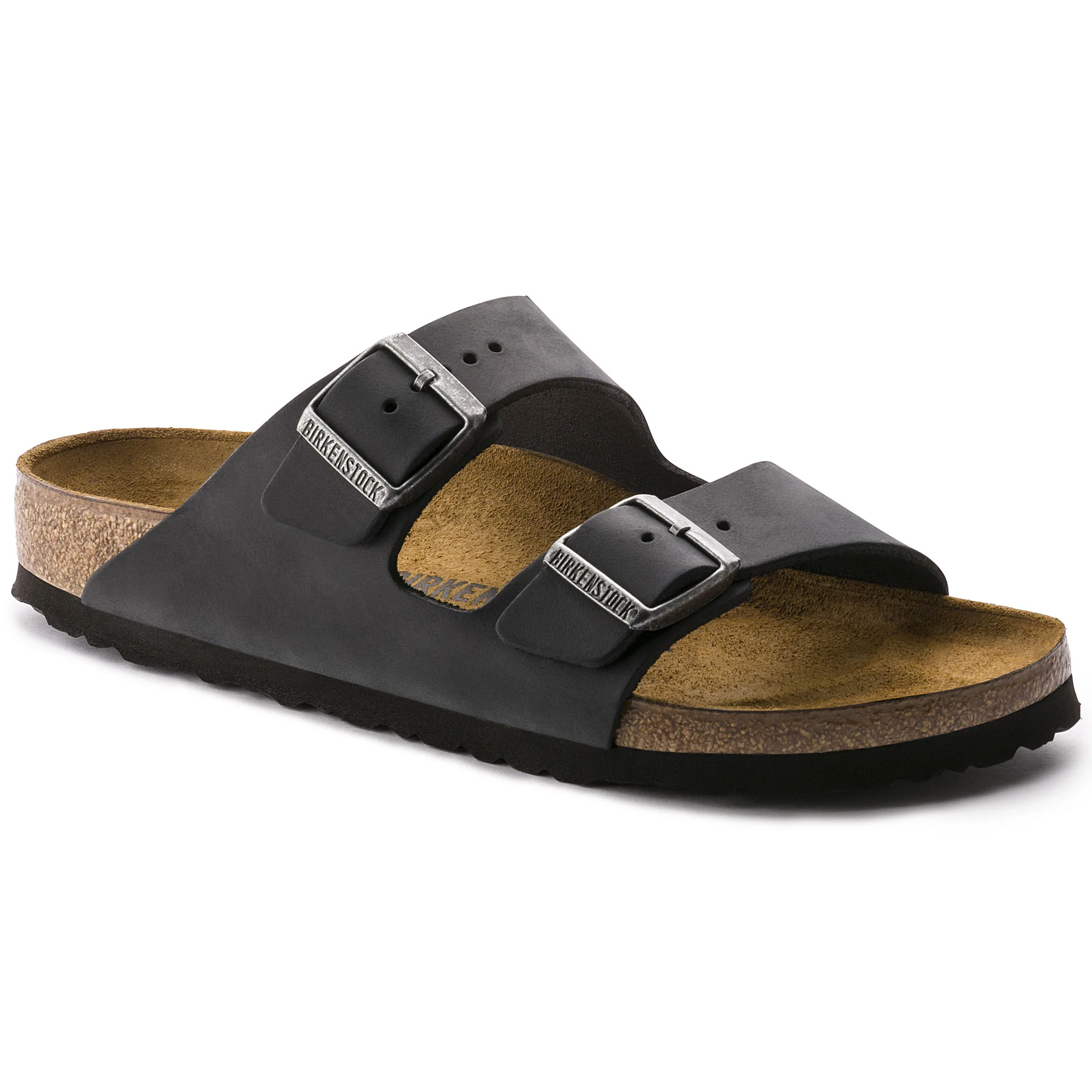 Arizona Oiled Leather in Black (Classic Footbed - Suede Lined) - Image 3