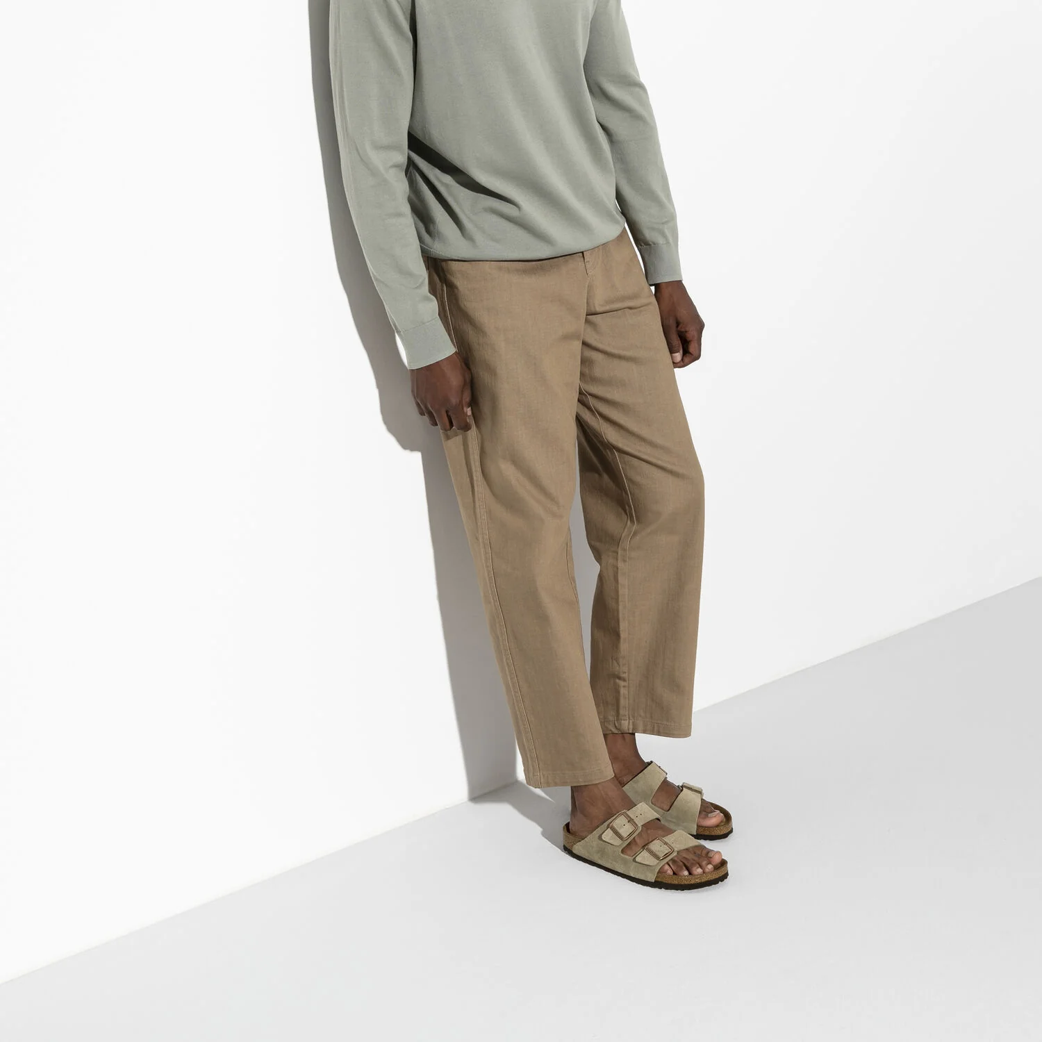 Arizona Suede Leather in Taupe (Soft Footbed) - Image 5