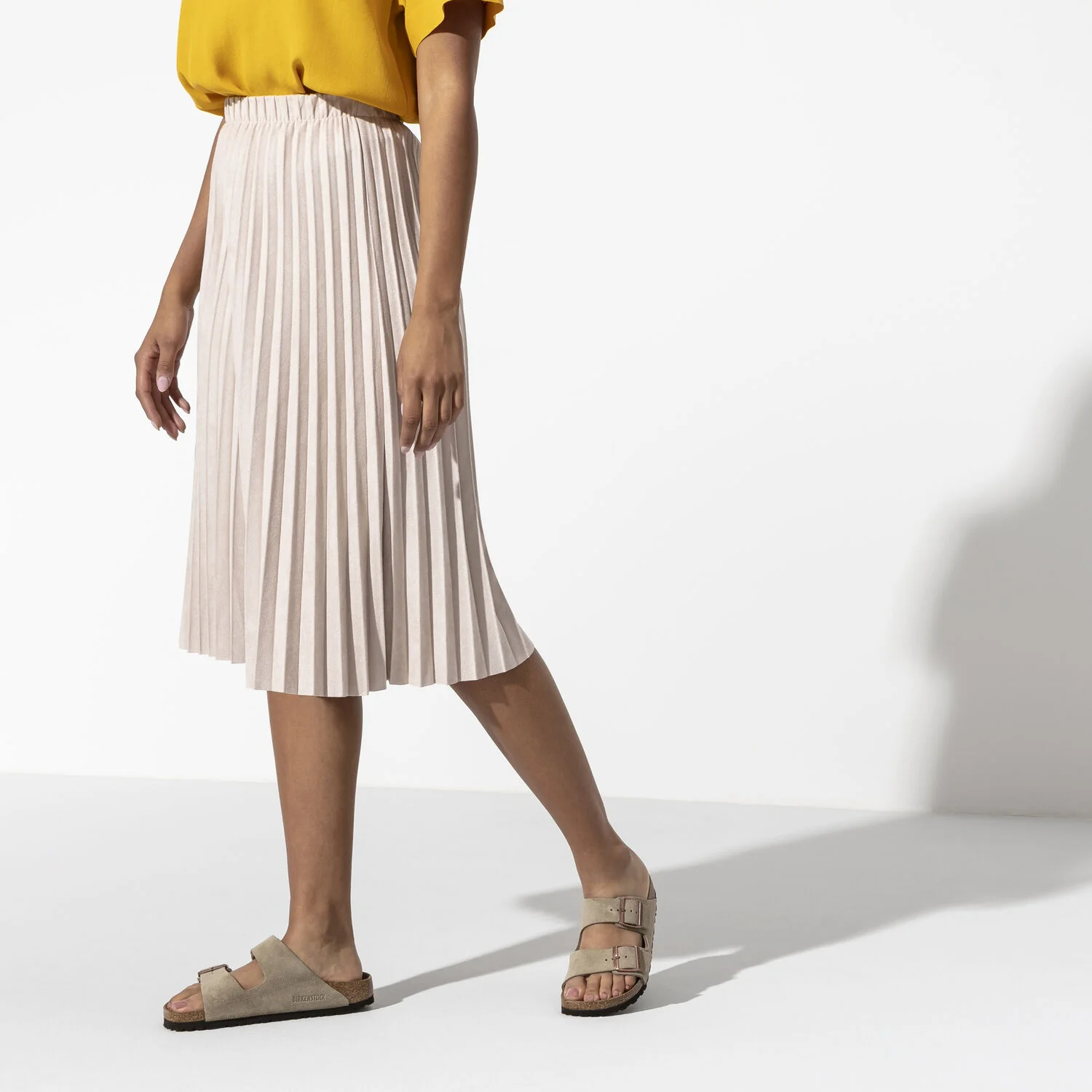 Arizona Suede Leather in Taupe (Soft Footbed) - Image 6