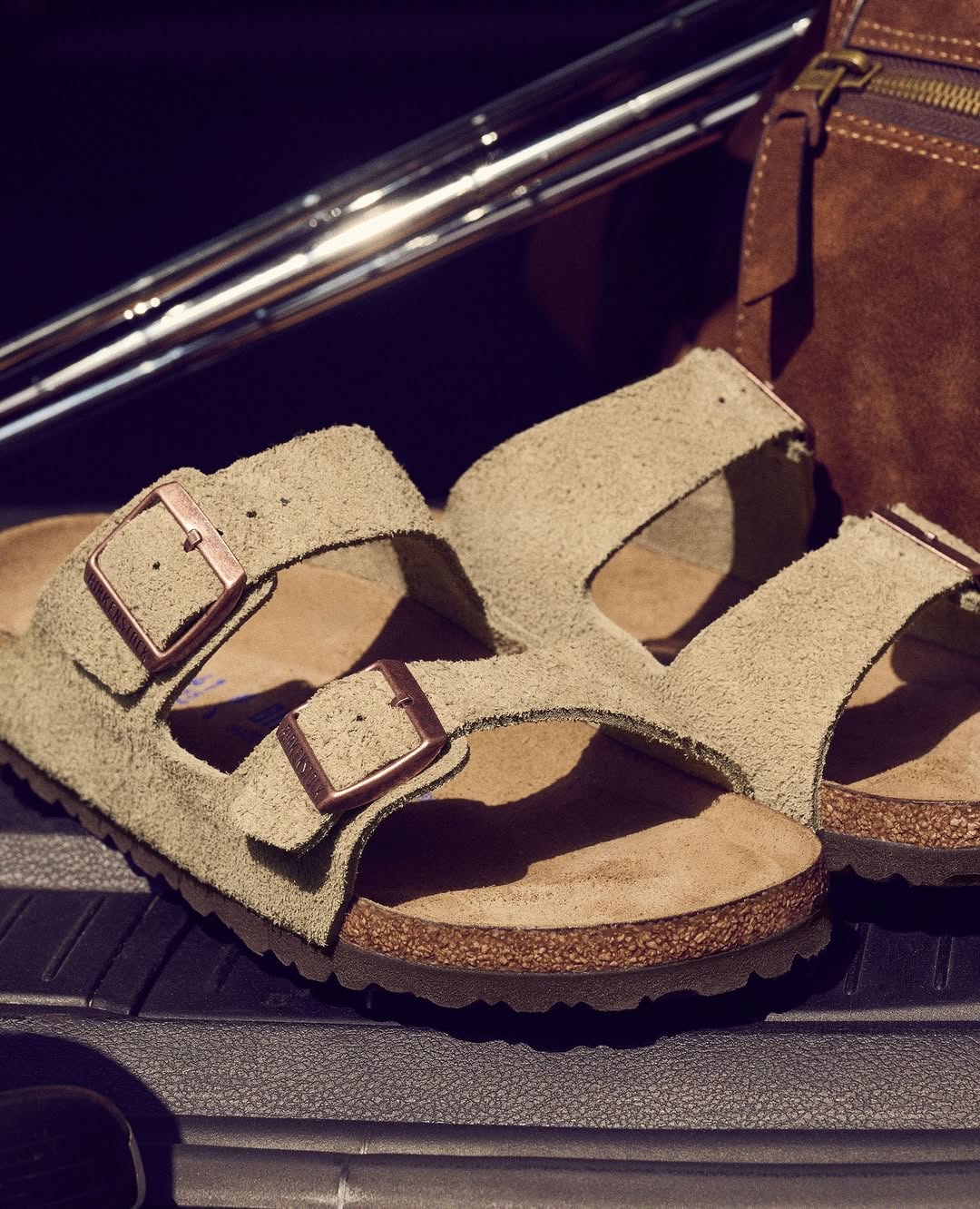 Arizona Suede Leather in Taupe (Soft Footbed) - Image 9