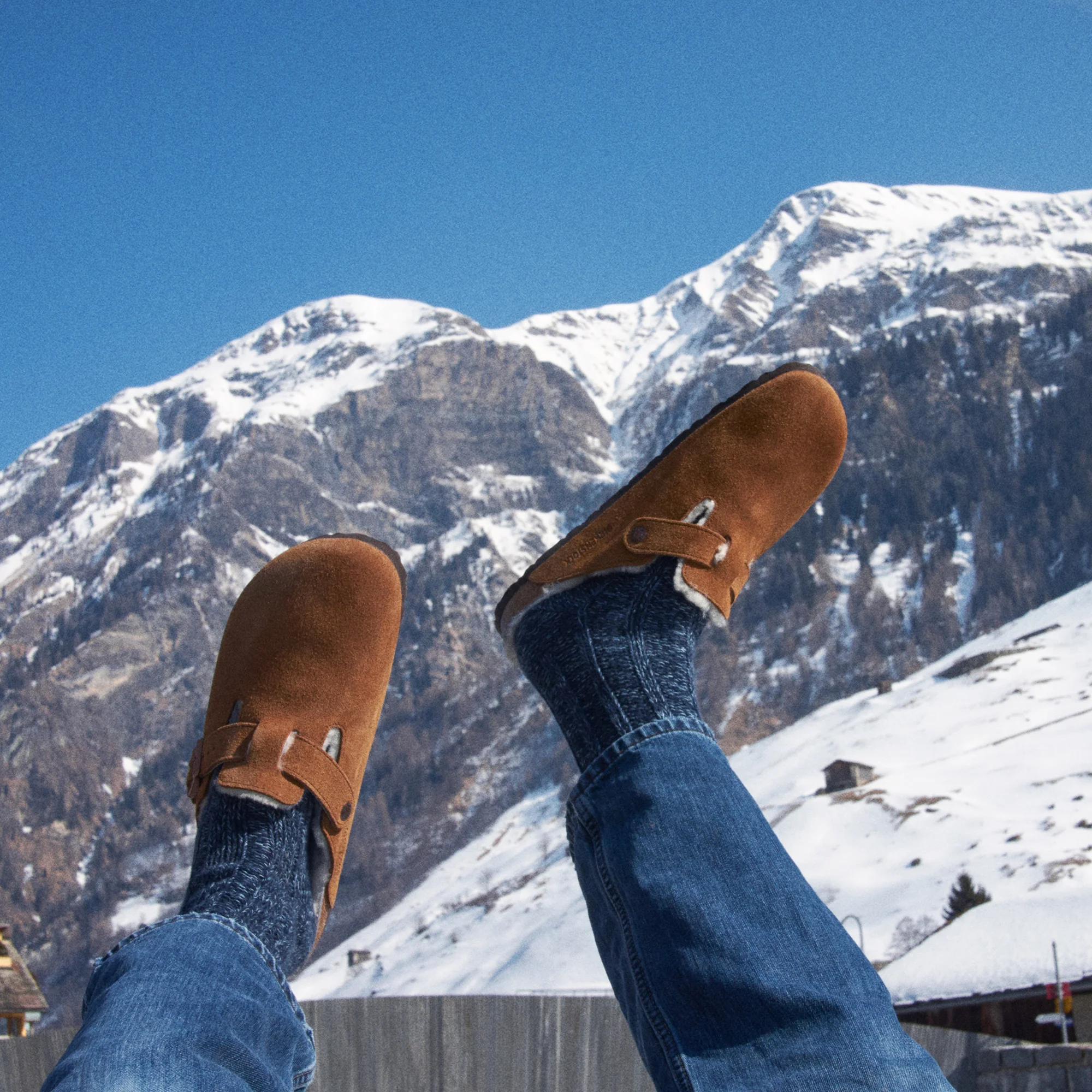 Boston Suede Leather/Shearling in Mink - Image 4