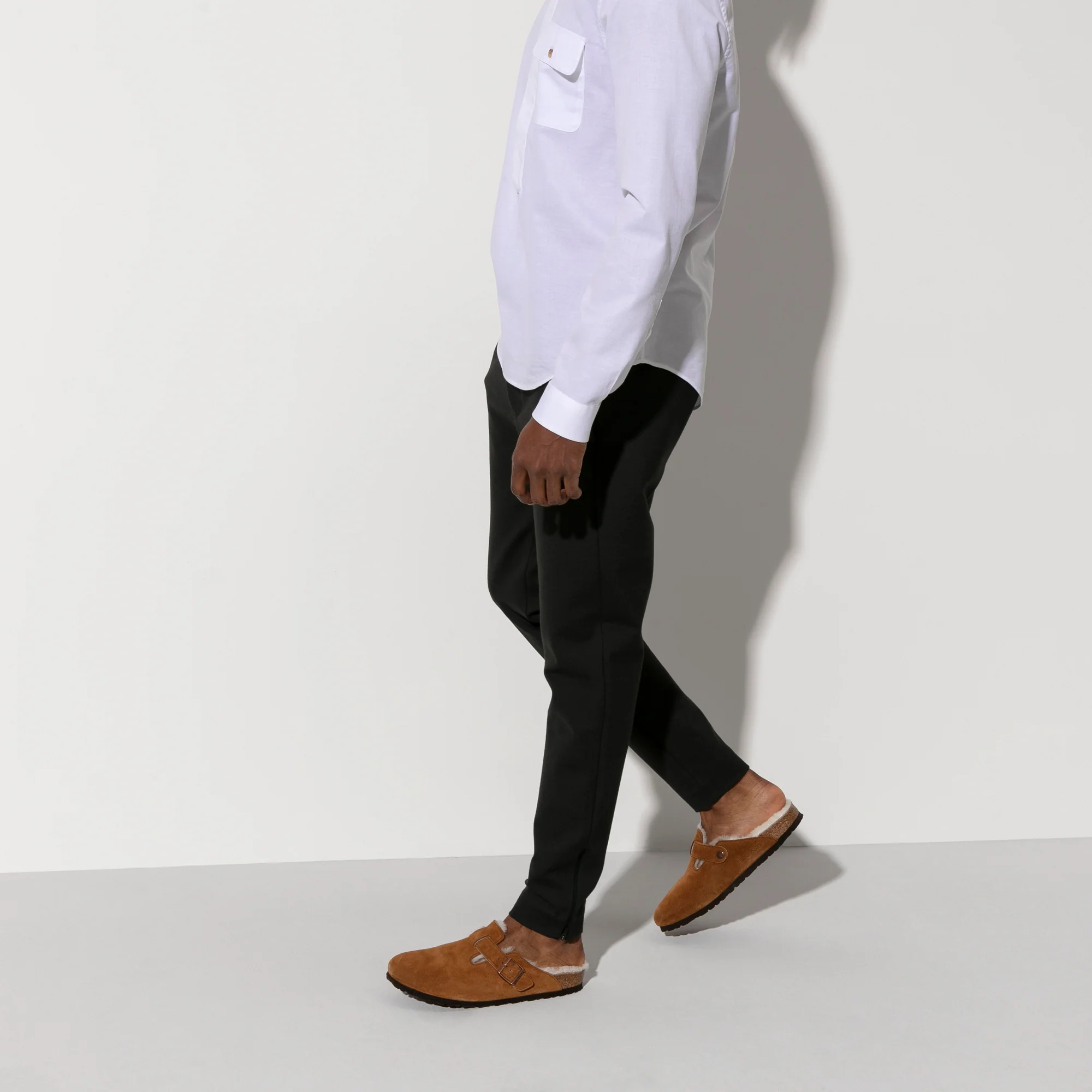 Boston Suede Leather/Shearling in Mink - Image 7