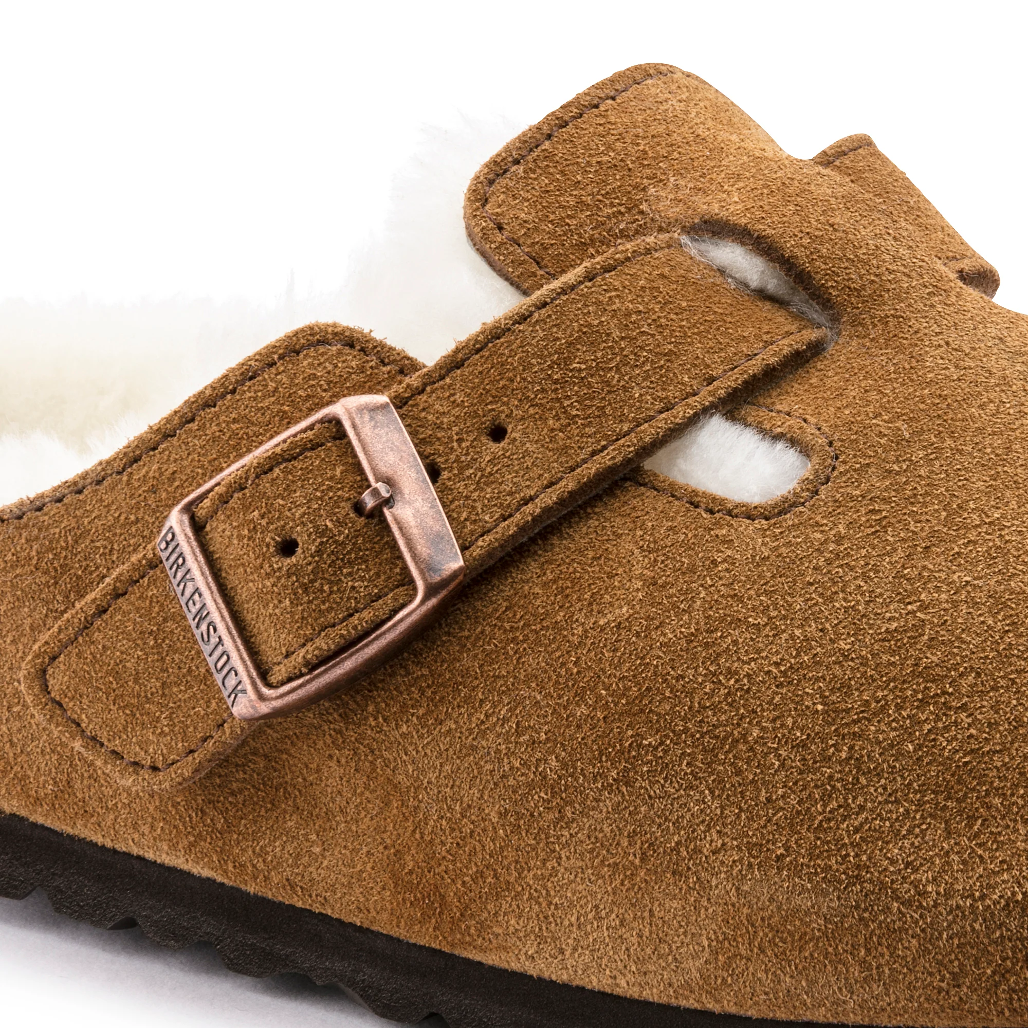 Boston Suede Leather/Shearling in Mink - Image 9