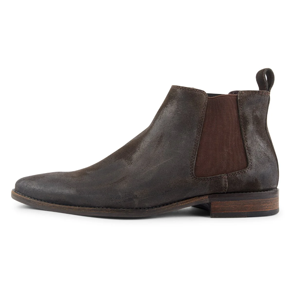 Camden Oiled Leather Nu-Buck Chelsea Boot in Chocolate - Image 5