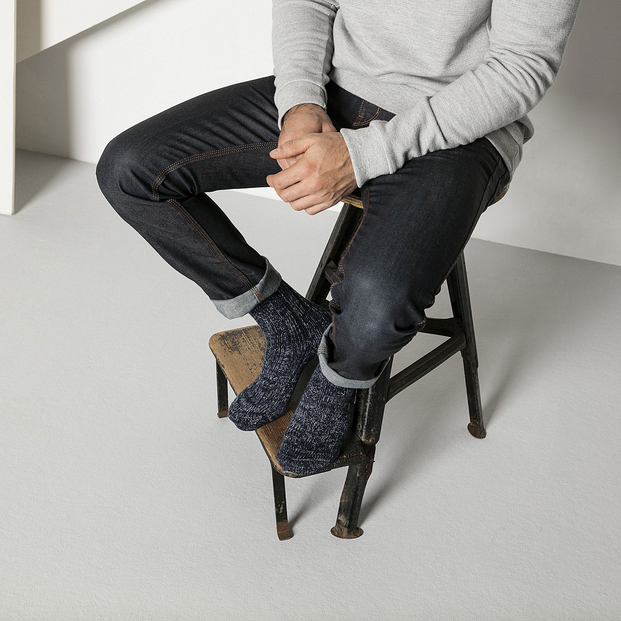 Cotton Twist Socks in Blue - Image 6