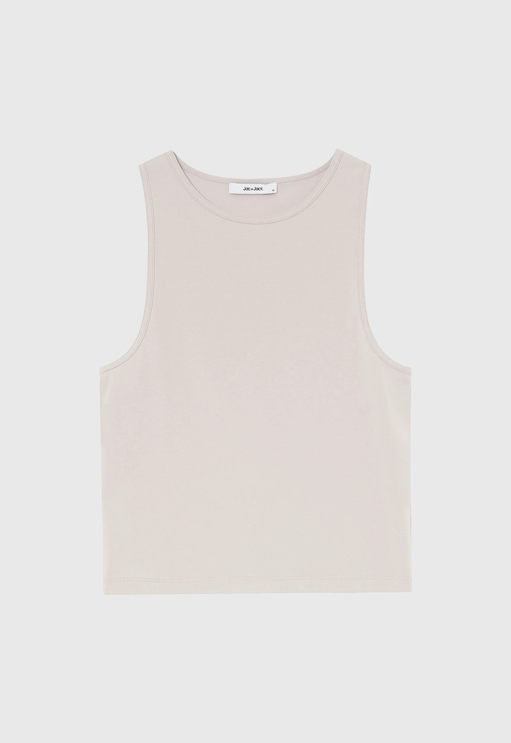 Foster Ribbed Cotton Tank in Dia Neutral - Image 5
