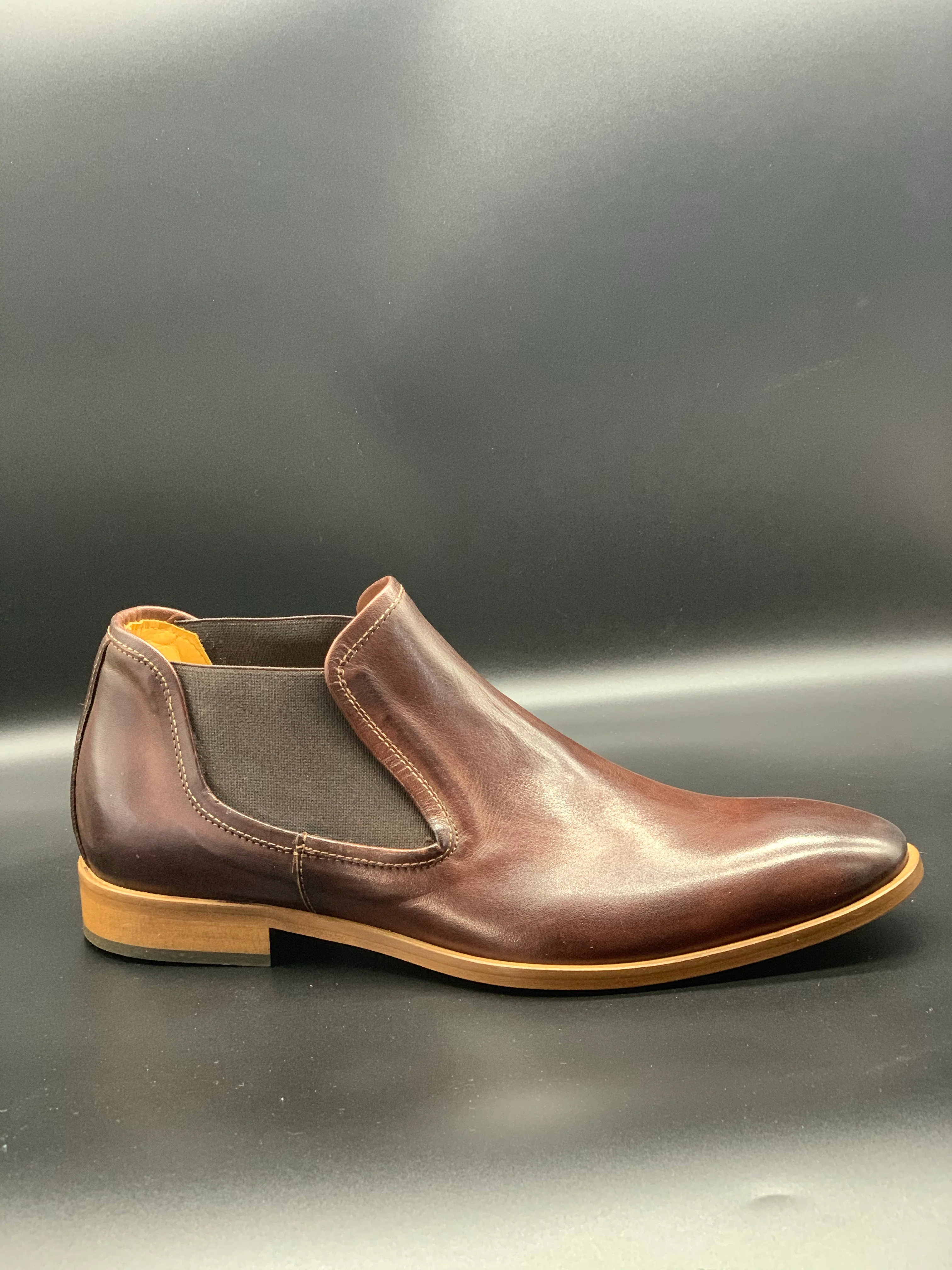 3651 Men's Italian brandy Leather Boots - Image 4