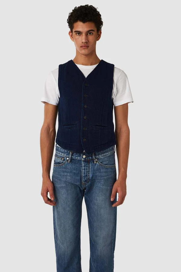 Reo Vest in Indigo Panama - Image 4