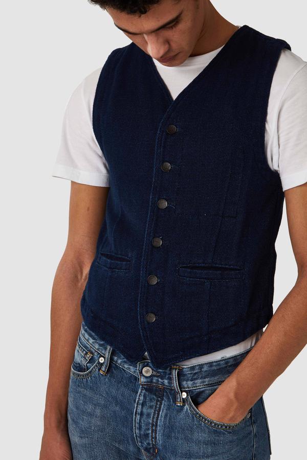 Reo Vest in Indigo Panama - Image 6