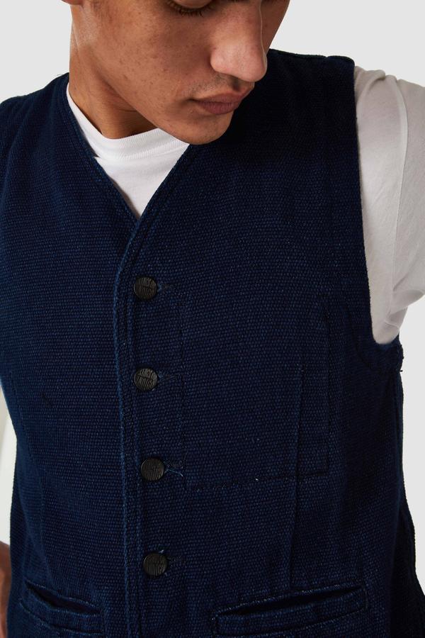 Reo Vest in Indigo Panama - Image 7