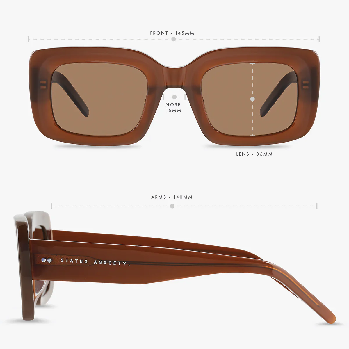 Unyielding Sunglasses in Brown - Image 6